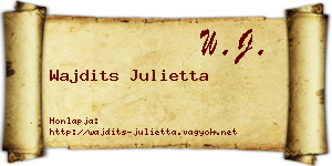Wajdits Julietta névjegykártya